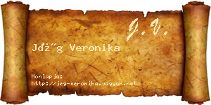 Jég Veronika névjegykártya